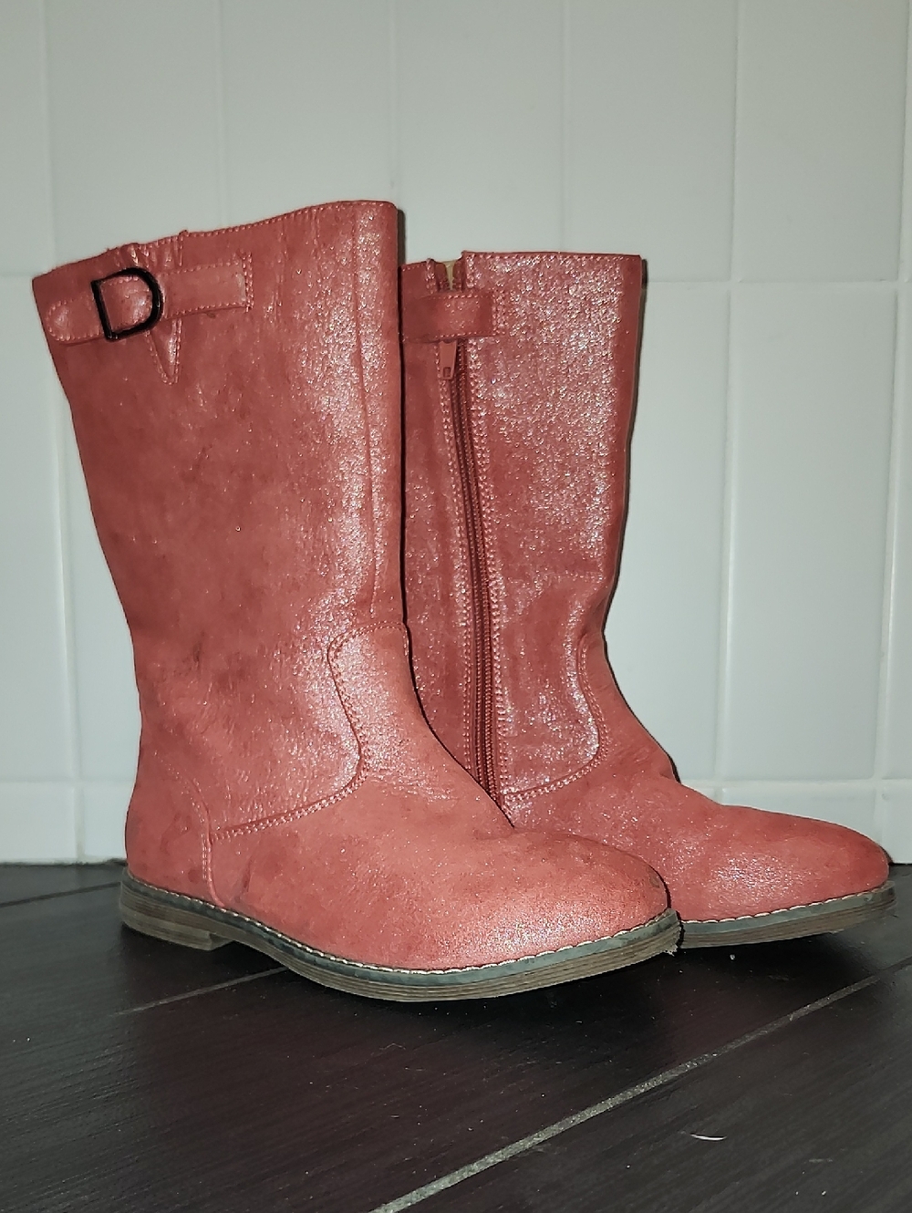 Hanna Andersson Coral Pink Girls Mid-Calf Boots